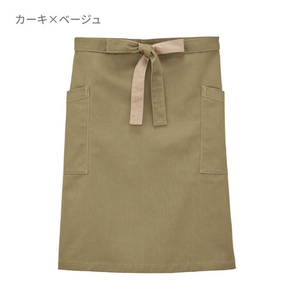 ミドルエプロン | ノベルティ(小物) | 1枚 | FK7194 | カーキ×ベージュ