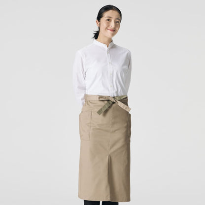 ソムリエエプロン | ノベルティ(小物) | 1枚 | FK7195 | ベージュ×カーキ