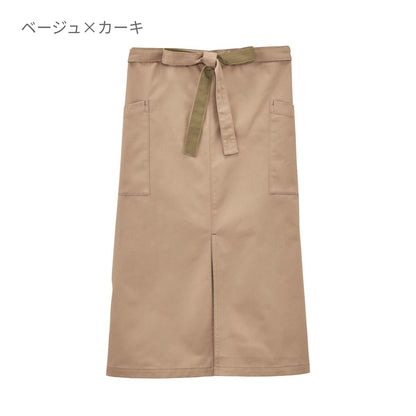 ソムリエエプロン | ノベルティ(小物) | 1枚 | FK7195 | ベージュ×カーキ