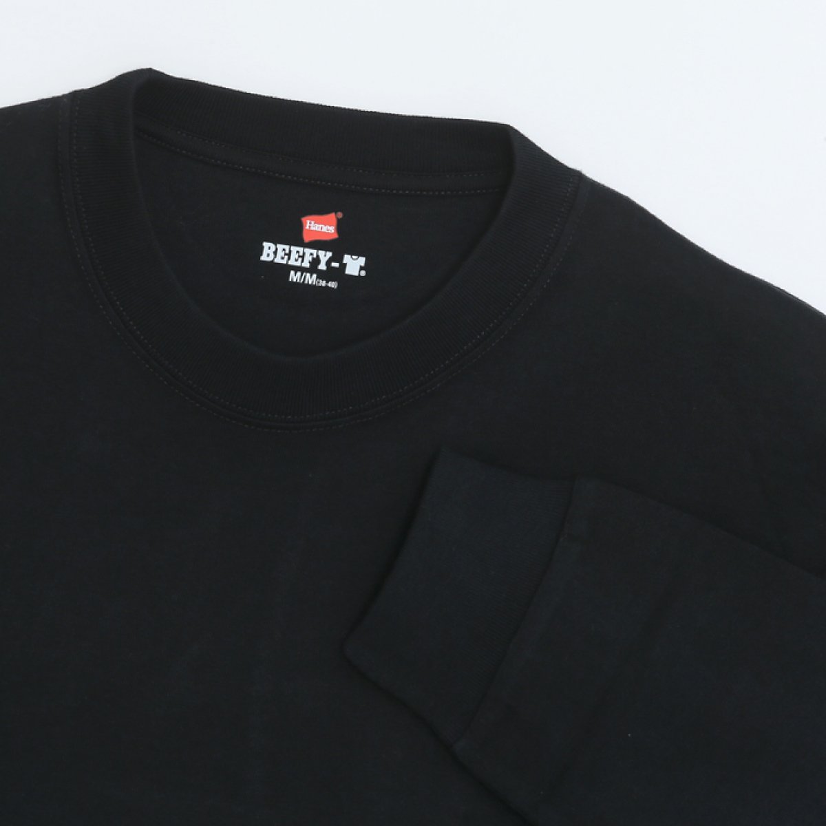 ビーフィーロングスリーブTシャツ BEEFY-T ヘインズ | ビッグサイズ | 1枚 | H5186L | ブラック