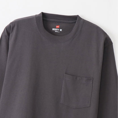 ビーフィーポケットロングスリーブTシャツ BEEFY-T ヘインズ | メンズ | 1枚 | H5196 | ダークグレー