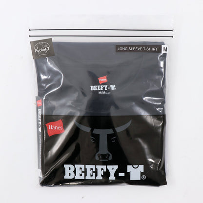 ビーフィーポケットロングスリーブTシャツ BEEFY-T ヘインズ | メンズ | 1枚 | H5196 | ネイビー