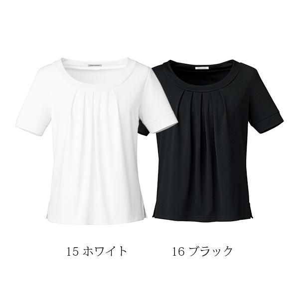 タック切替え半袖ニット | レディース | 1枚 | KK7808 | ブラック