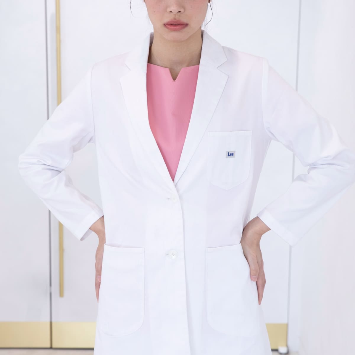 Lee メディカル　レディースコート | メディカルウェア | 1枚 | LMC73001 | ホワイト