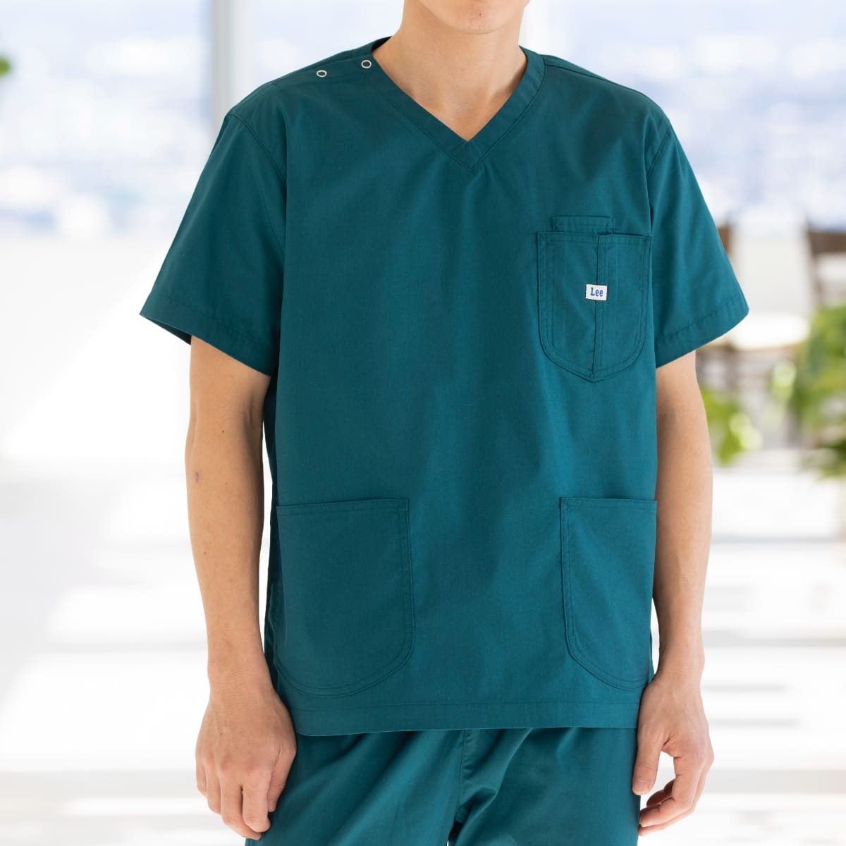 Lee メディカル　ユニセックススクラブ | メディカルウェア | 1枚 | LMS49001 | ベージュ