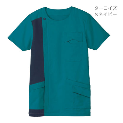 ユニセックススクラブ | メディカルウェア | 1枚 | TB4503U | ターコイズ×ネイビー