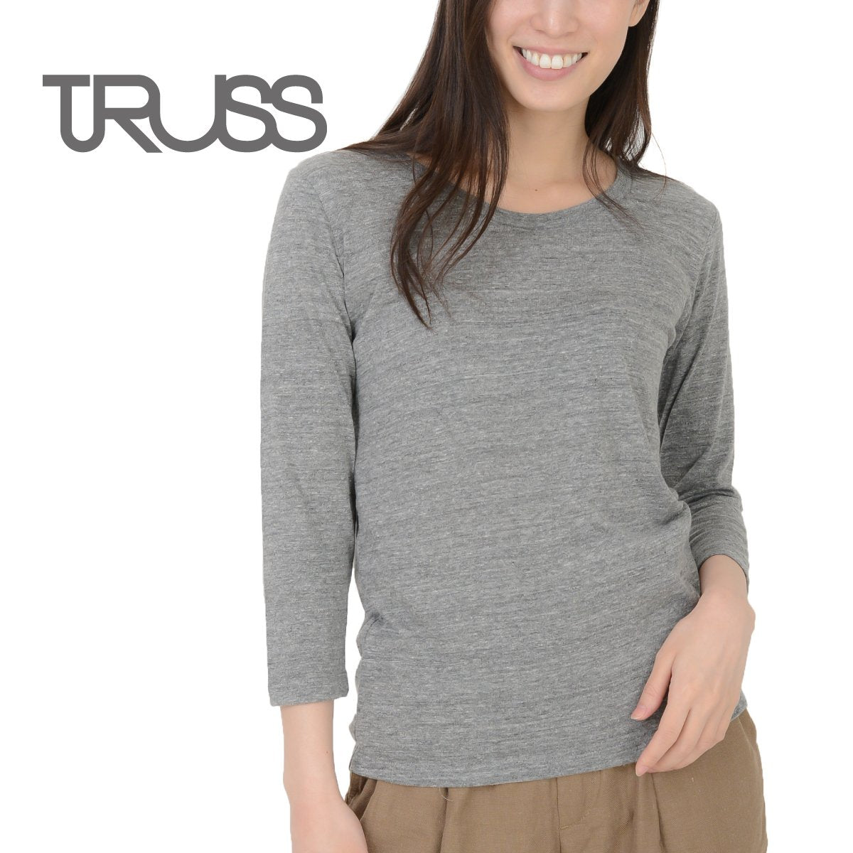 トライブレンド3/4スリーブTシャツ(レディース) | レディース | 1枚 | TBL-117 | ヘザーピンク