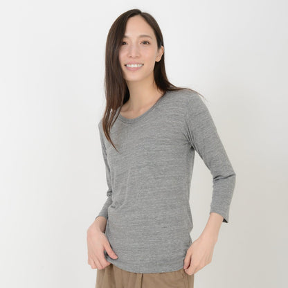 トライブレンド3/4スリーブTシャツ(レディース) | レディース | 1枚 | TBL-117 | ヘザーディープネイビー