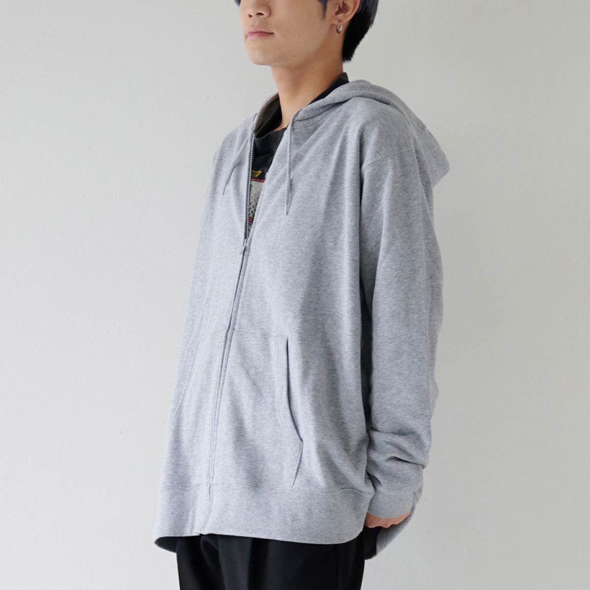 レギュラージップパーカー 10.0oz | メンズ | 1枚 | tsm605s | ヘザーグレー