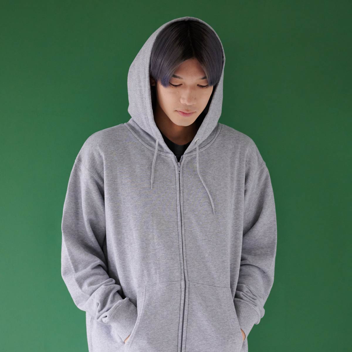 レギュラージップパーカー 10.0oz | メンズ | 1枚 | tsm605s | ヘザーグレー