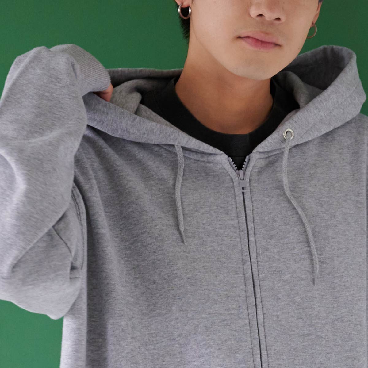 レギュラージップパーカー 10.0oz | メンズ | 1枚 | tsm605s | ヘザーグレー