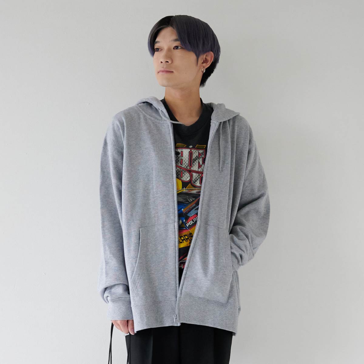 レギュラージップパーカー 10.0oz | メンズ | 1枚 | tsm605s | ヘザーグレー