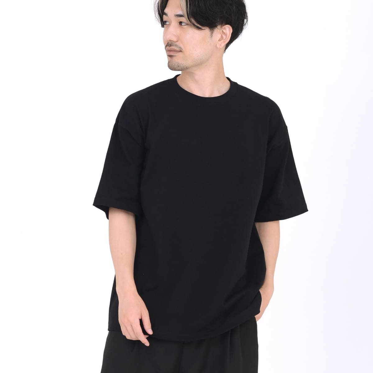 メンズ Ｍサイズ 半袖Tシャツ 黒 NO CROSSING 日本製身幅46cm