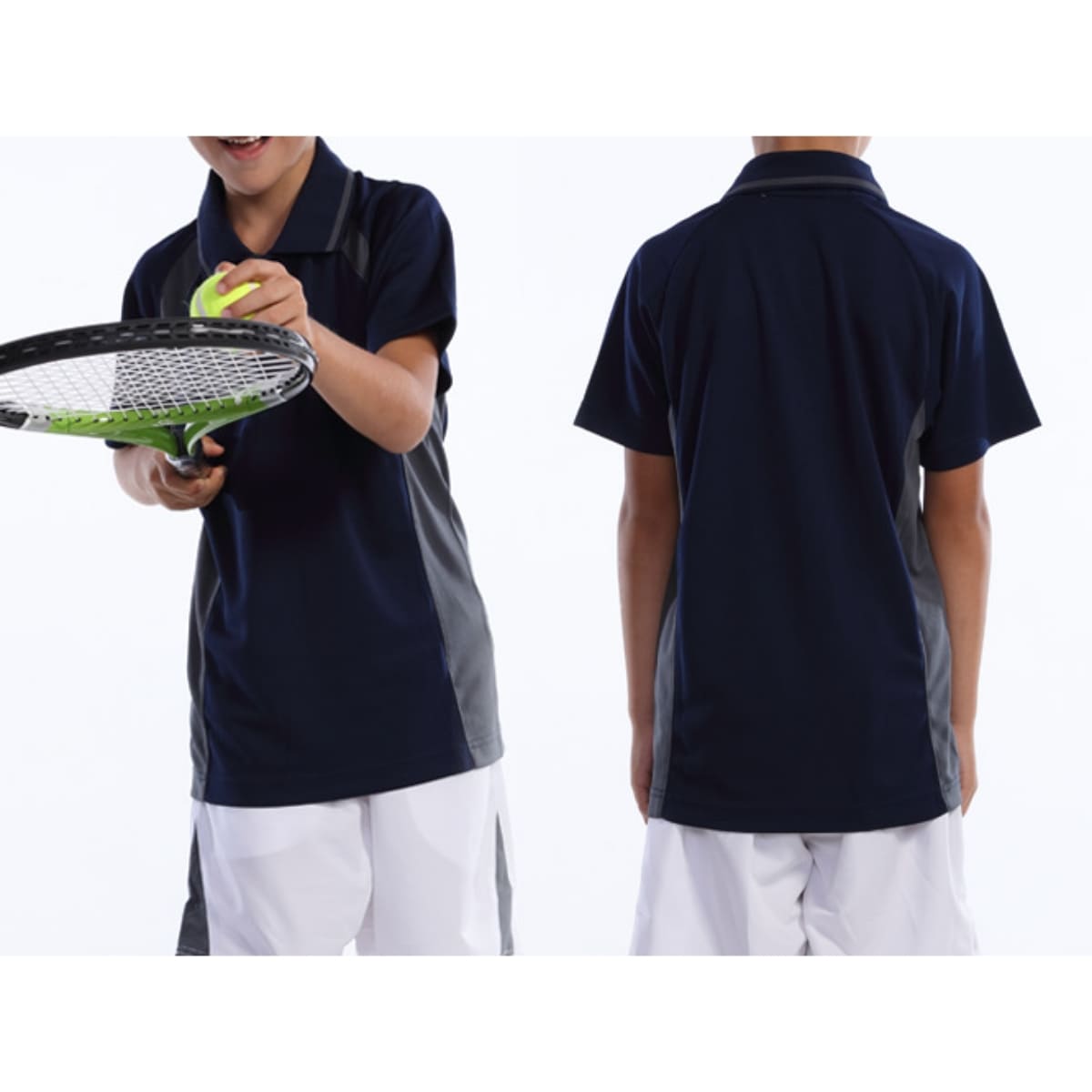 【送料無料】ベーシックテニスシャツ | ユニフォーム | 1枚 | P1710 | ブラック