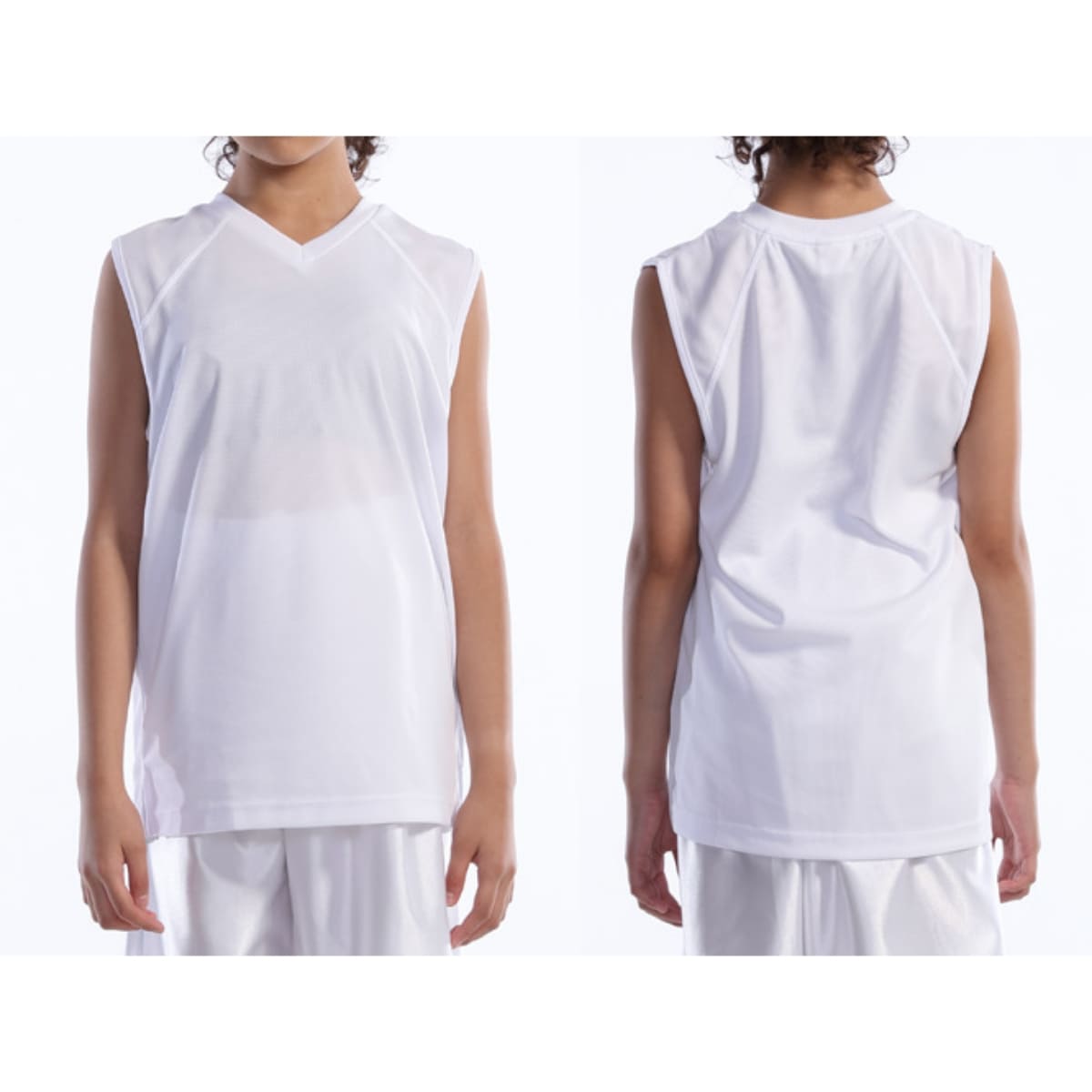 【送料無料】ベーシックバスケットシャツ | ユニフォーム | 1枚 | P1810 | ホワイト