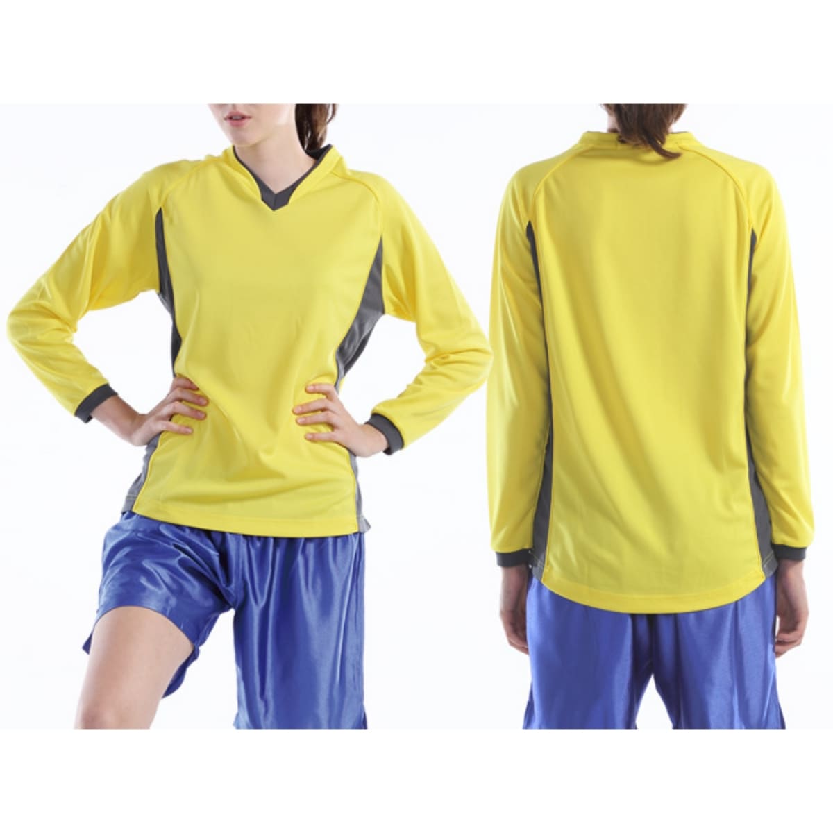 【送料無料】ベーシックロングスリーブサッカーシャツ | ユニフォーム | 1枚 | P1930 | グリーン