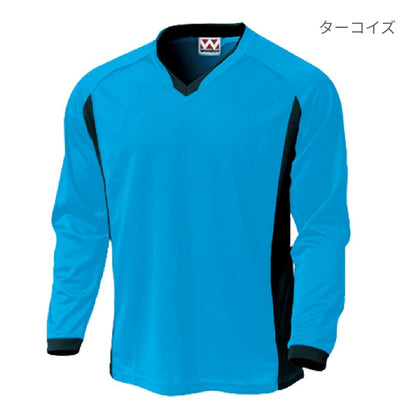 【送料無料】ベーシックロングスリーブサッカーシャツ | ユニフォーム | 1枚 | P1930 | オレンジ