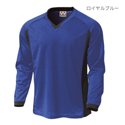 【送料無料】ベーシックロングスリーブサッカーシャツ | ユニフォーム | 1枚 | P1930 | バーガンディ