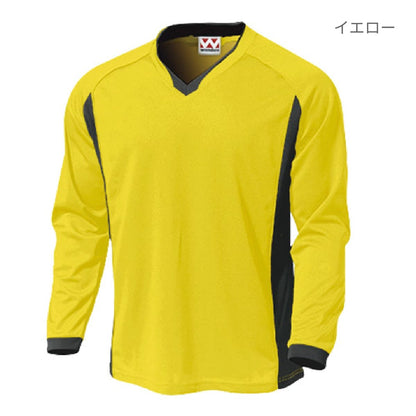 【送料無料】ベーシックロングスリーブサッカーシャツ | ユニフォーム | 1枚 | P1930 | ネイビー