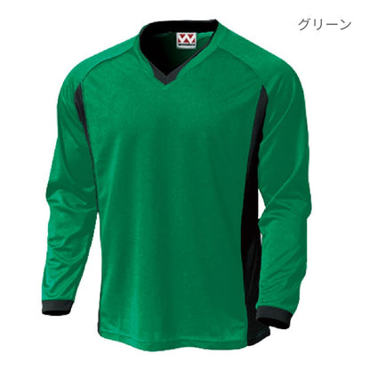 【送料無料】ベーシックロングスリーブサッカーシャツ | ユニフォーム | 1枚 | P1930 | バーガンディ