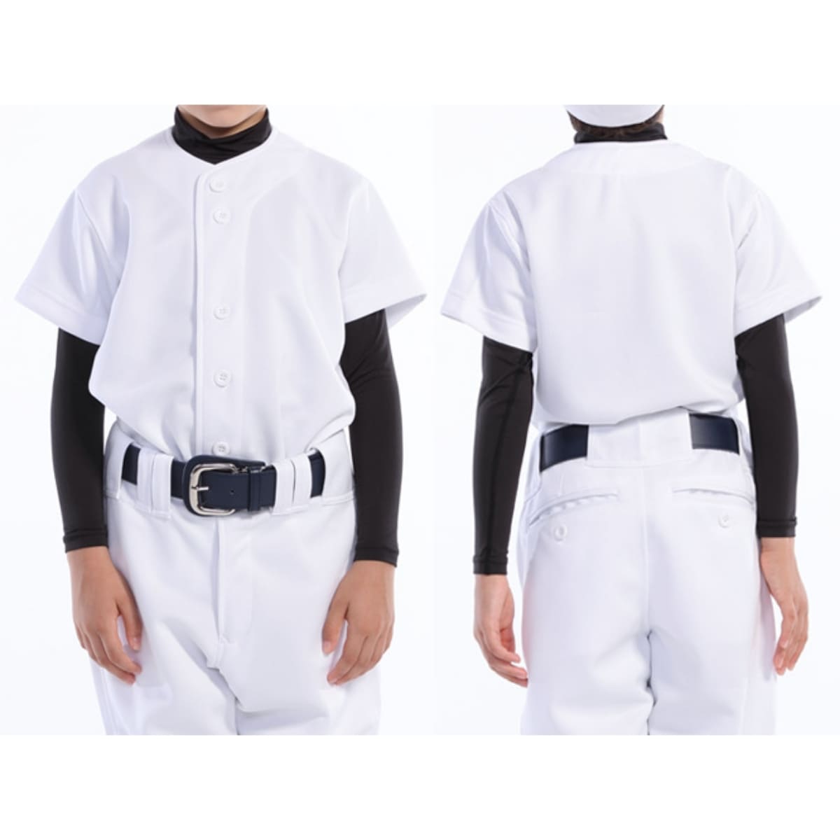 【送料無料】ベーシックベースボールシャツ | ユニフォーム | 1枚 | P2700 | ブラック