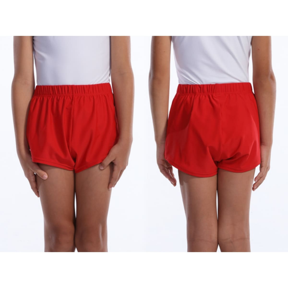 【送料無料】男子体操パンツショート | ユニフォーム | 1枚 | P480 | レッド