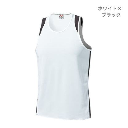【送料無料】ランニングシャツ | ユニフォーム | 1枚 | P5510 | ブラック×ホワイト