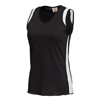 【送料無料】ウィメンズランニングシャツ | ユニフォーム | 1枚 | P5520 | ブラック×ホワイト