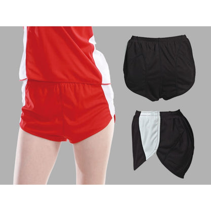 【送料無料】ウィメンズランニングパンツ | ユニフォーム | 1枚 | P5590 | ブラック×ホワイト