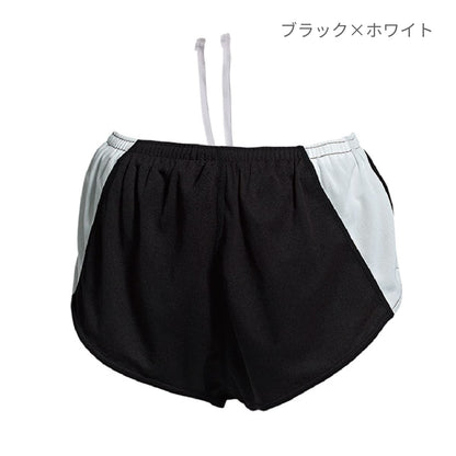 【送料無料】ウィメンズランニングパンツ | ユニフォーム | 1枚 | P5590 | ブラック×ホワイト