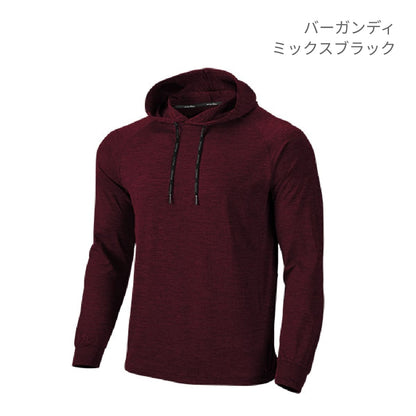 【送料無料】フィットネスフーディロングスリーブシャツ | ユニフォーム | 1枚 | P750 | スウェディッシュブルーミックスブラック