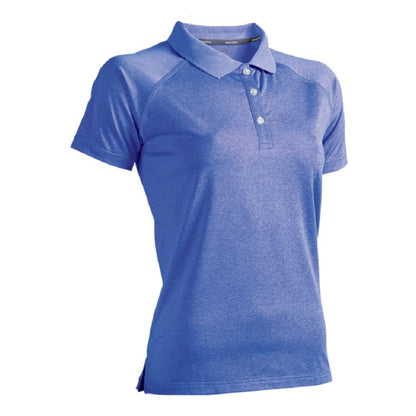 【送料無料】ウィメンズフィットネスストレッチポロシャツ | ユニフォーム | 1枚 | P825 | ロイヤルブルーミックスホワイト