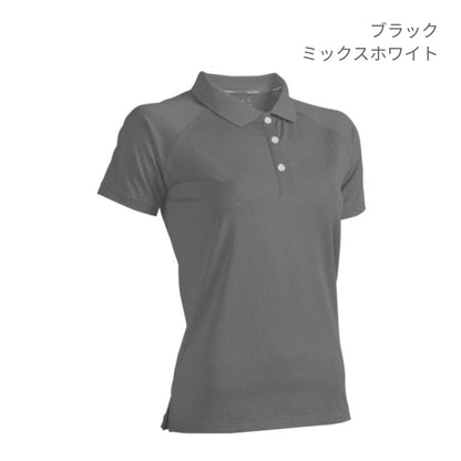 【送料無料】ウィメンズフィットネスストレッチポロシャツ | ユニフォーム | 1枚 | P825 | バーミリオンミックスホワイト