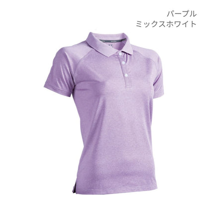 【送料無料】ウィメンズフィットネスストレッチポロシャツ | ユニフォーム | 1枚 | P825 | バーミリオンミックスホワイト