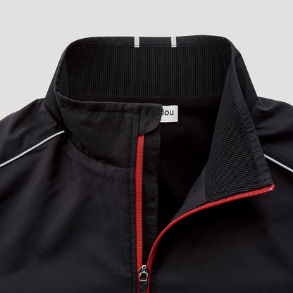 裏トリコットブレーカージャケット | ユニフォーム | 1枚 | P6700 | ダークレッド×ブラック